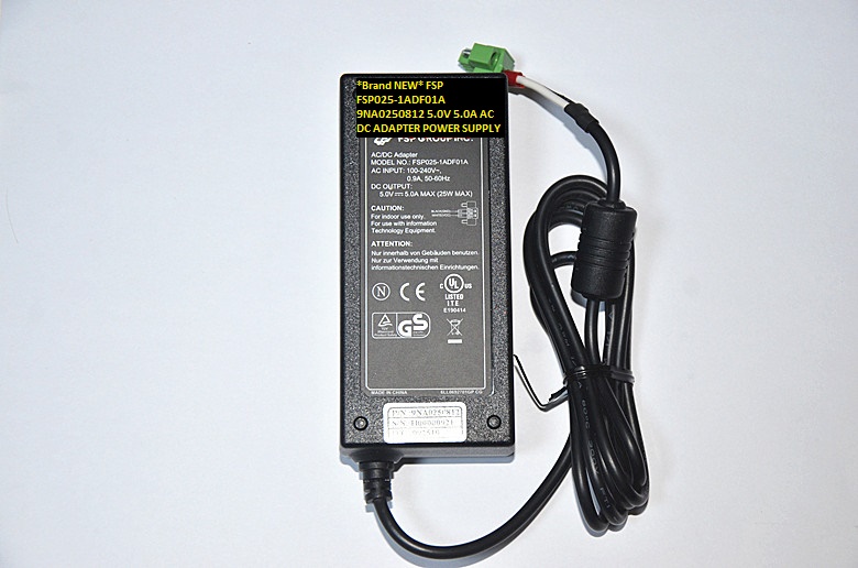 *Brand NEW* AC100-240V 5.0V 5.0A AC DC ADAPTER FSP 9NA0250812 FSP025-1ADF01A POWER SUPPLY